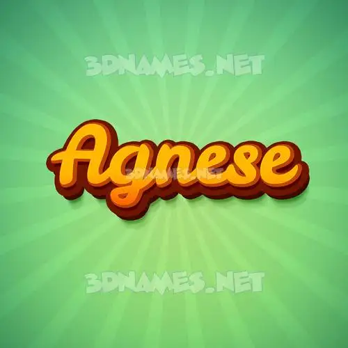 agnese in Green Rays style - 3D name wallpaper