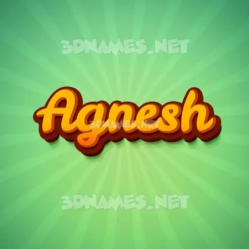 agnesh in Green Rays style - 3D name wallpaper