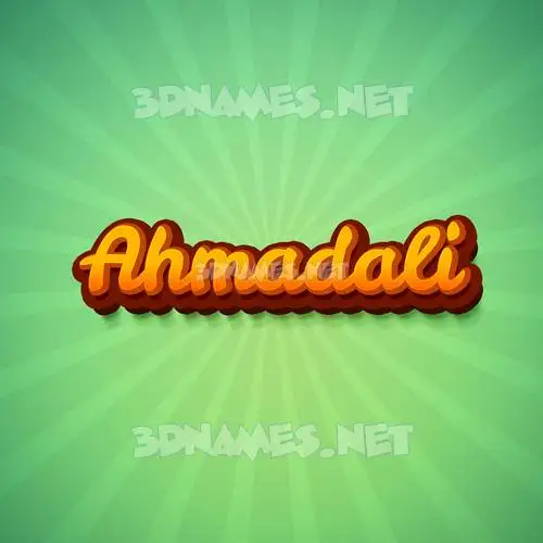 ahmadali in Green Rays style - 3D name wallpaper