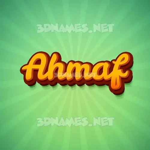 ahmaf in Green Rays style - 3D name wallpaper