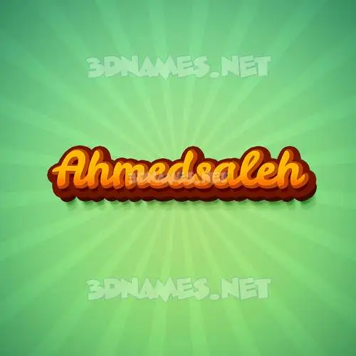ahmedsaleh in Green Rays style - 3D name wallpaper