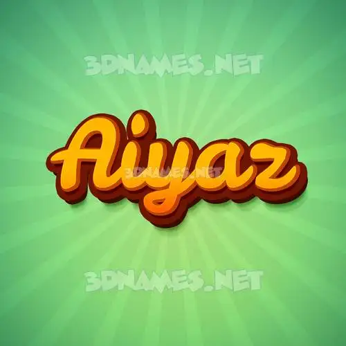 aiyaz in Green Rays style - 3D name wallpaper