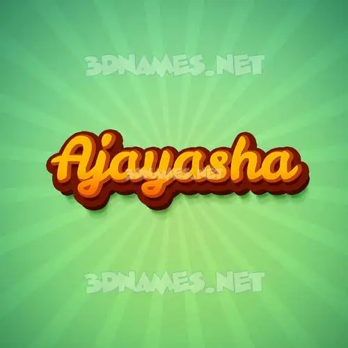 ajayasha in Green Rays style - 3D name wallpaper