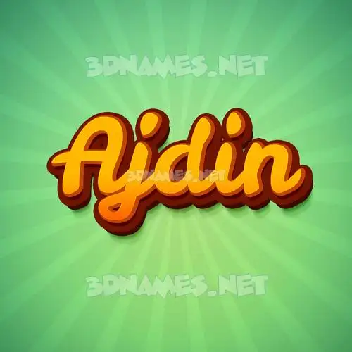 ajdin in Green Rays style - 3D name wallpaper
