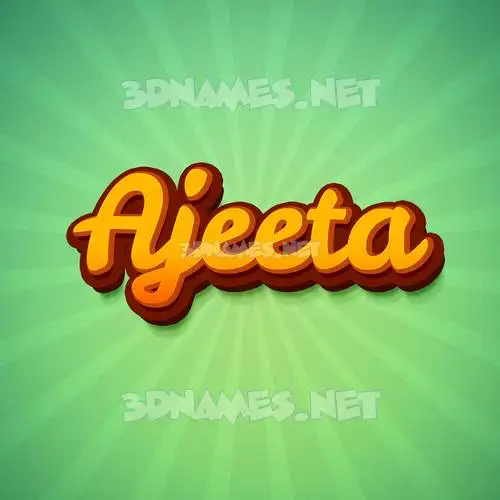 ajeeta in Green Rays style - 3D name wallpaper