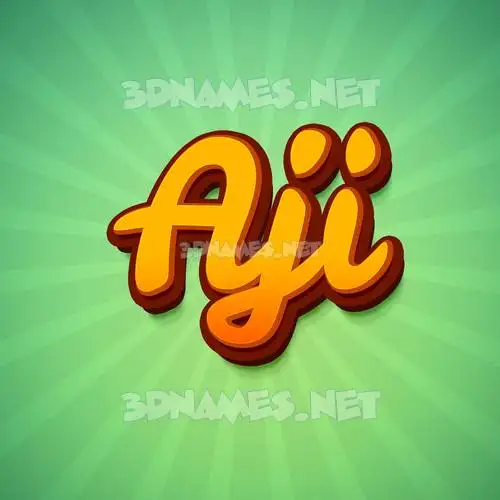 aji in Green Rays style - 3D name wallpaper aji in Green Rays style - 3D name wallpaper