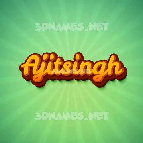 ajitsingh in Green Rays style - 3D name wallpaper