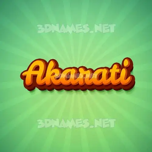 akarati in Green Rays style - 3D name wallpaper