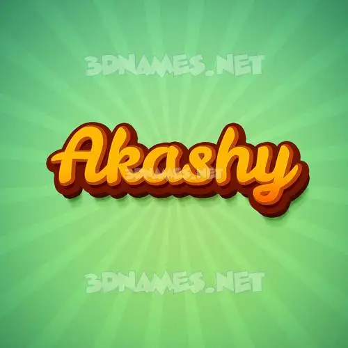 akashy in Green Rays style - 3D name wallpaper