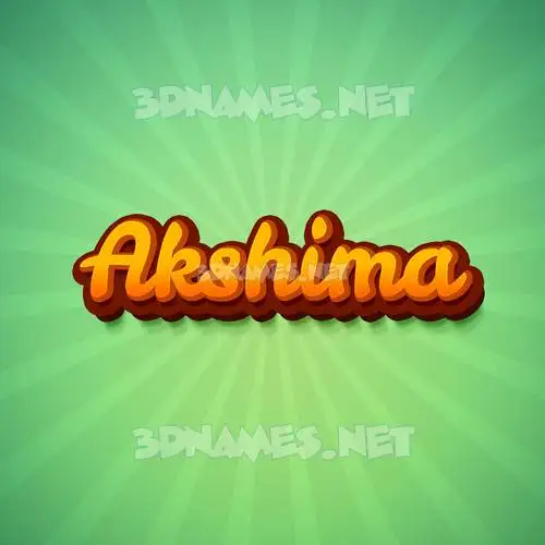 akshima in Green Rays style - 3D name wallpaper