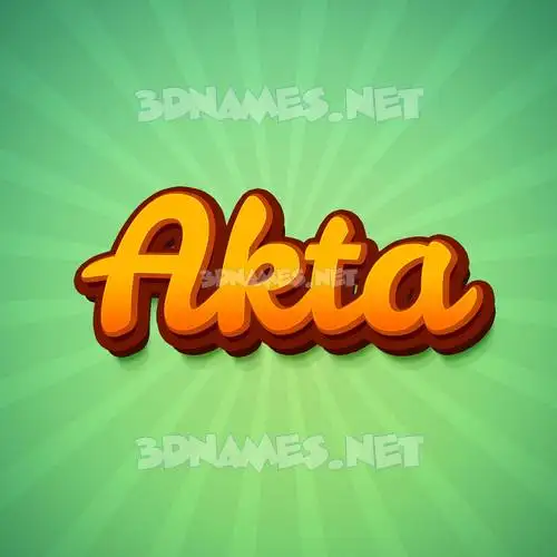 akta in Green Rays style - 3D name wallpaper