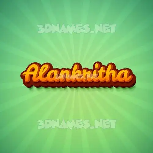 alankritha in Green Rays style - 3D name wallpaper