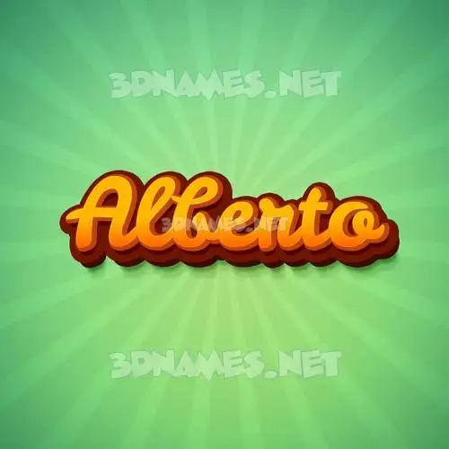 alberto in Green Rays style - 3D name wallpaper