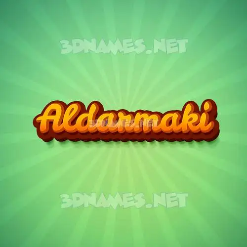 aldarmaki in Green Rays style - 3D name wallpaper