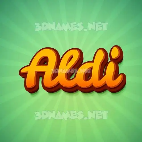 aldi in Green Rays style - 3D name wallpaper