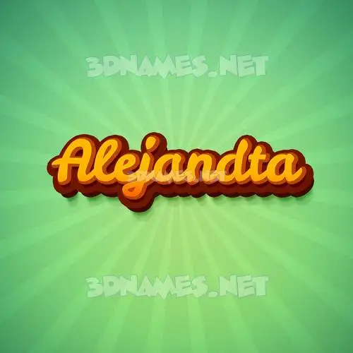 alejandta in Green Rays style - 3D name wallpaper