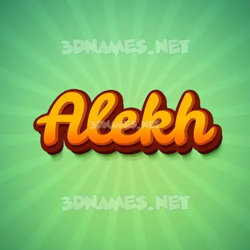 alekh in Green Rays style - 3D name wallpaper