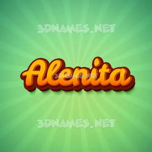 alenita in Green Rays style - 3D name wallpaper