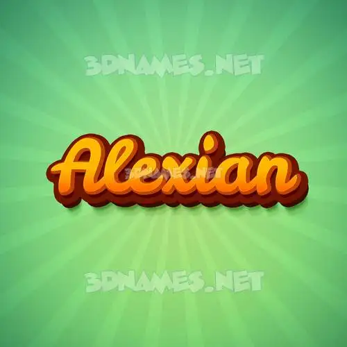 alexian in Green Rays style - 3D name wallpaper