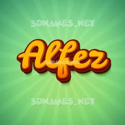 alfez in Green Rays style - 3D name wallpaper