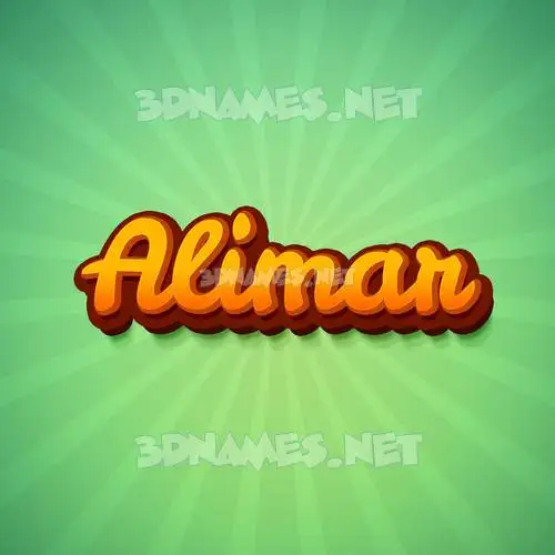 alimar in Green Rays style - 3D name wallpaper