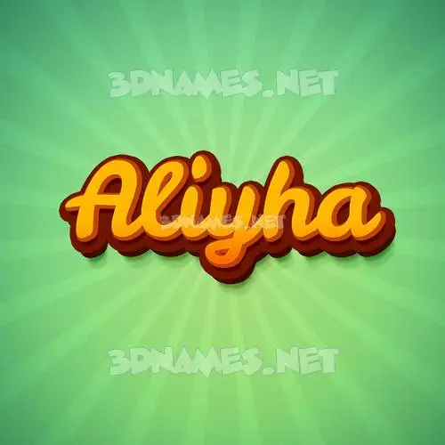 aliyha in Green Rays style - 3D name wallpaper