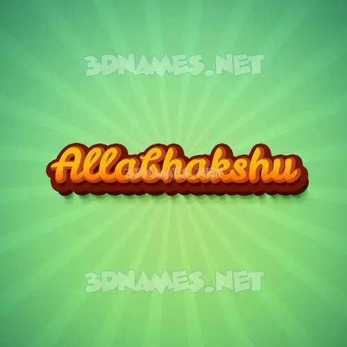 allabhakshu in Green Rays style - 3D name wallpaper