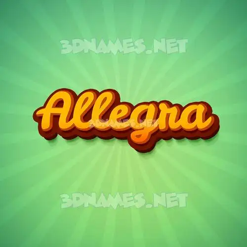 allegra in Green Rays style - 3D name wallpaper