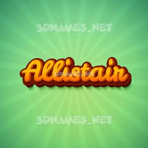 allistair in Green Rays style - 3D name wallpaper