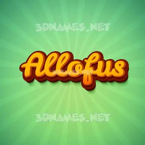 allofus in Green Rays style - 3D name wallpaper