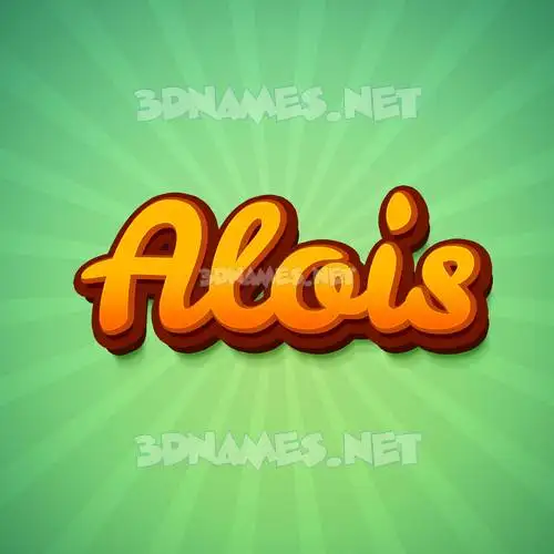alois in Green Rays style - 3D name wallpaper