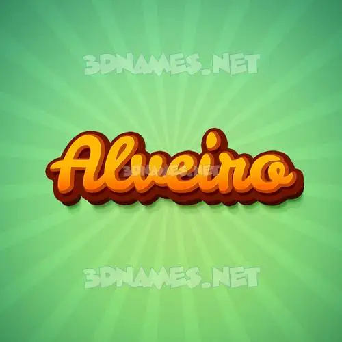 alveiro in Green Rays style - 3D name wallpaper