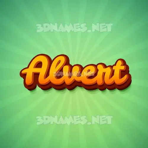 alvert in Green Rays style - 3D name wallpaper