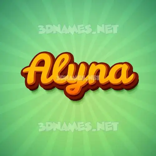 alyna in Green Rays style - 3D name wallpaper