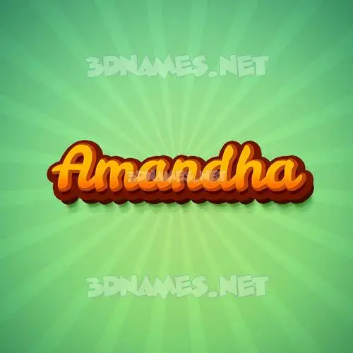 amandha in Green Rays style - 3D name wallpaper