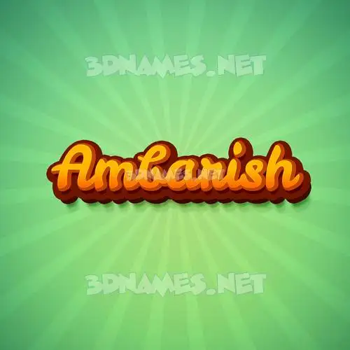 ambarish in Green Rays style - 3D name wallpaper