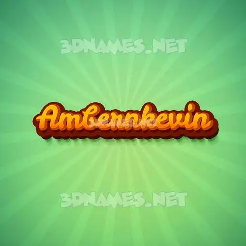 ambernkevin in Green Rays style - 3D name wallpaper