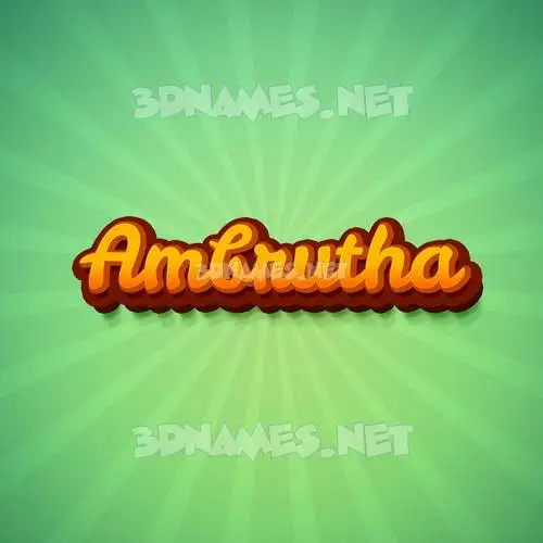 ambrutha in Green Rays style - 3D name wallpaper