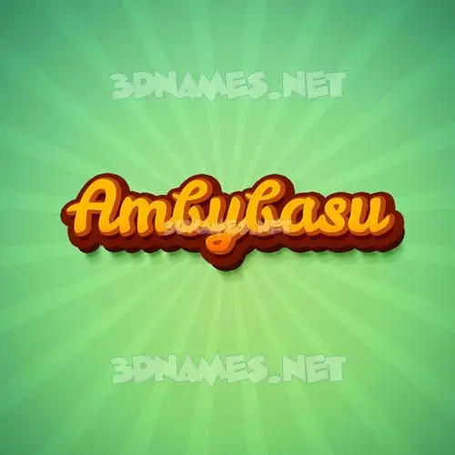 ambybasu in Green Rays style - 3D name wallpaper