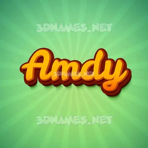 amdy in Green Rays style - 3D name wallpaper