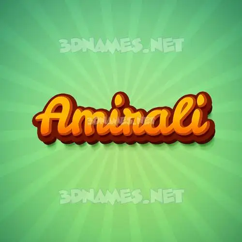 amirali in Green Rays style - 3D name wallpaper