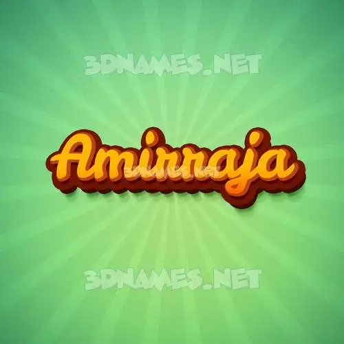 amirraja in Green Rays style - 3D name wallpaper