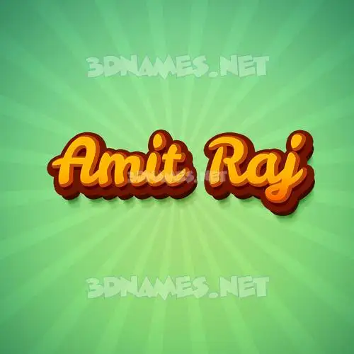 amit raj in Green Rays style - 3D name wallpaper