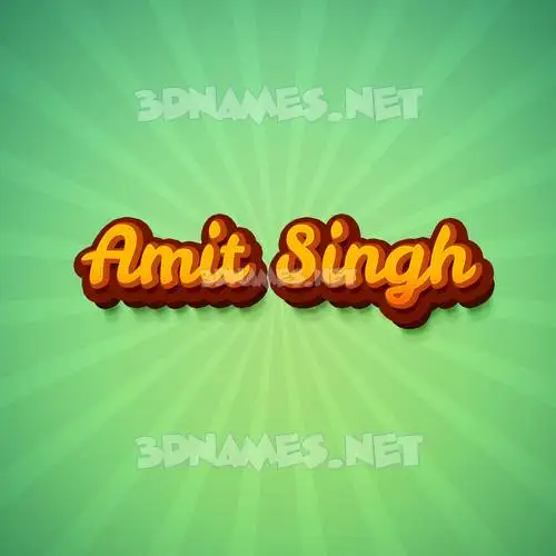 amit singh in Green Rays style - 3D name wallpaper