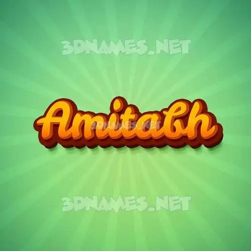 amitabh in Green Rays style - 3D name wallpaper