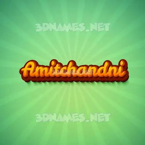 amitchandni in Green Rays style - 3D name wallpaper
