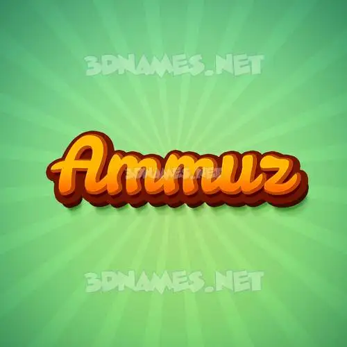 ammuz in Green Rays style - 3D name wallpaper