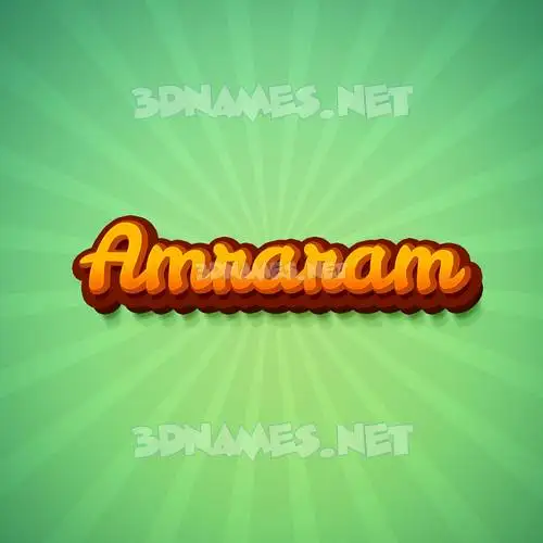 amraram in Green Rays style - 3D name wallpaper