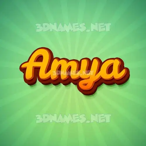 amya in Green Rays style - 3D name wallpaper