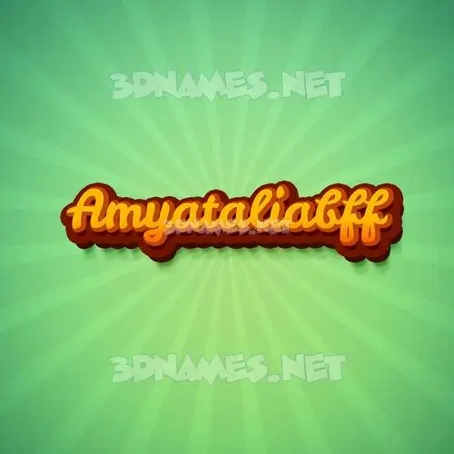 amyataliabff in Green Rays style - 3D name wallpaper